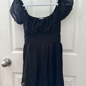 Black Puff Sleeve romper